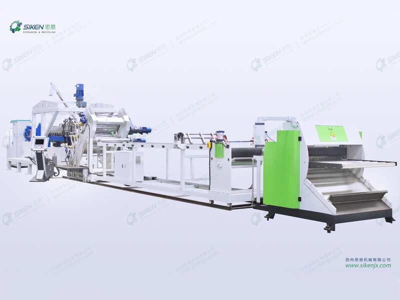 Plastic sheet extrusion machine